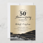 Invitation 50e anniversaire Or Noir (Devant)