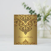 Invitation 50e Anniversaire Or sur revêtement d'or (Debout devant)