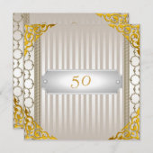 Invitation 50e anniversaire ou anniversaire (Devant / Derrière)