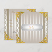 Invitation 50e anniversaire ou anniversaire de mar (Devant / Derrière)