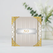 Invitation 50e anniversaire ou anniversaire de mar (Debout devant)