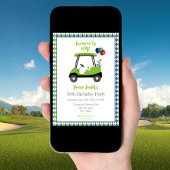 Invitation 50e anniversaire Panier de golf masculin Élégante 