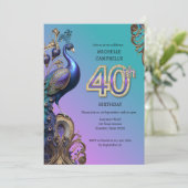 Invitation 50e anniversaire, paon (Debout devant)