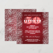 Invitation 50e anniversaire Parties scintillant d'étincelles  (Devant / Derrière)