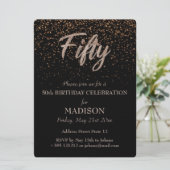Invitation 50e anniversaire Parties scintillant d'or (Debout devant)