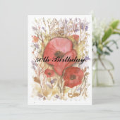 Invitation 50e anniversaire Pavot rouge (Debout devant)