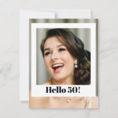 Invitation 50e anniversaire Photo moderne Surprise (Devant)