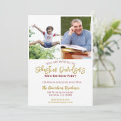 Invitation 50e anniversaire Photographie Or Rouge (Debout devant)