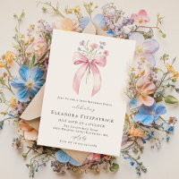 50e anniversaire Pink Coquette Bow Fleur sauvage