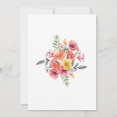 Invitation 50e anniversaire Poppy Printemps Floral été (Dos)