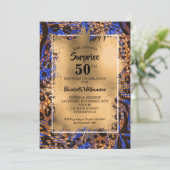 Invitation 50e anniversaire Poster de animal d'or (Debout devant)