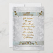 Invitation 50e anniversaire pour les parents inviter des rose (Devant)