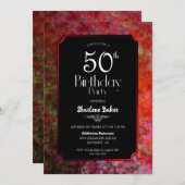 Invitation 50e anniversaire Red and Black Party (Devant / Derrière)