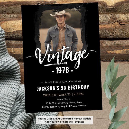 Invitation 50e Anniversaire Rétro