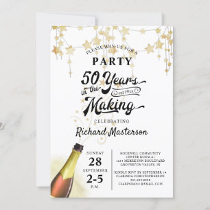 Invitation 50e anniversaire Retro 50 ans dans la fabrication 