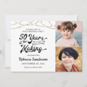 Invitation 50e anniversaire Rétro 50 ans dans les lumières (Devant)