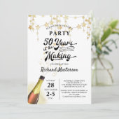 Invitation 50e anniversaire Rétro 50 ans en préparation Noir (Debout devant)