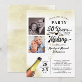 Invitation 50e anniversaire Rétro DES ANNÉES DE CRÉATION Phot (Devant / Derrière)