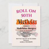 Invitation 50e Anniversaire Roller Skate Né Dans Le les année (Dos)