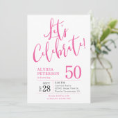 Invitation 50e Anniversaire Rose Célébrons (Debout devant)