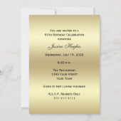 Invitation 50e anniversaire Rose de fête Gold Photo Invitatio (Dos)