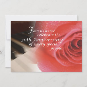 Invitation 50e anniversaire, Rose de piano