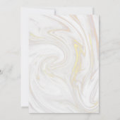 Invitation 50e Anniversaire Rose Gold Marbre Feuillage (Dos)