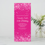 Invitation 50e anniversaire rose pailleté chaud (Debout devant)