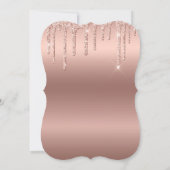 Invitation 50e anniversaire Rose Parties scintillant d'or (Dos)