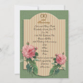 Invitation 50e anniversaire roses anciennes (Devant)