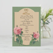 Invitation 50e anniversaire roses vintage (Debout devant)