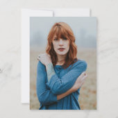 Invitation 50e anniversaire Rouge élégant style calligraphie (Dos)