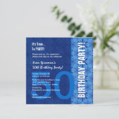 Invitation 50e anniversaire Royal Blue moderne V10 (Debout devant)