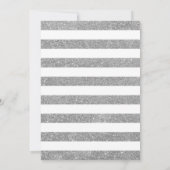 Invitation 50e anniversaire - Royal Blue Silver White Stripes (Dos)