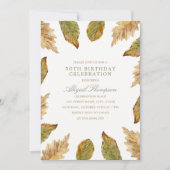 Invitation 50e anniversaire Rustic Fall quitte le Country Par (Devant)