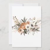 Invitation 50e Anniversaire Rustique Floral Automne (Dos)