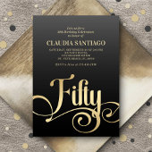 Invitation 50e anniversaire Script moderne