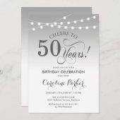 Invitation 50e anniversaire - Silver White (Devant / Derrière)
