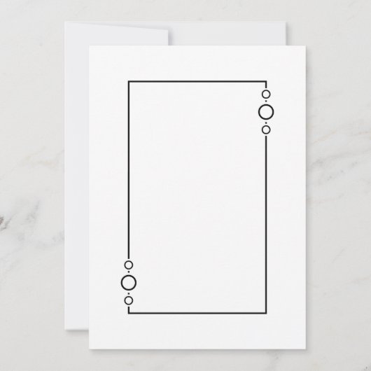 Invitation 50e anniversaire Simple Black Frame Party (Dos)