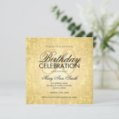 Invitation 50e Anniversaire Soirée Gold Foil Look Confetti St (Debout devant)