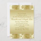 Invitation 50e Anniversaire Strass Or FAUX II (Dos)