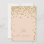 Invitation 50e anniversaire surprenant Gold Blush Pink (Dos)