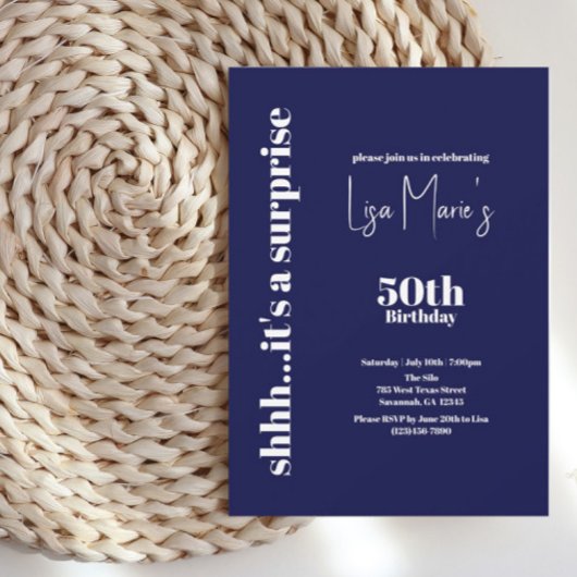 Invitation 50e anniversaire surpris de la marine moderne