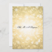 Invitation 50e Anniversaire Surprise Gold Winter Wonderland (Dos)