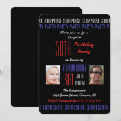 Invitation 50e anniversaire surprise pour hommes Photos (Devant / Derrière)