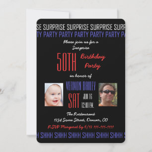 Invitation 50e anniversaire surprise pour hommes Photos