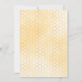 Invitation 50e anniversaire thé fête miel nid d'abeilles (Dos)