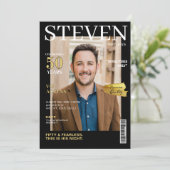 Invitation 50e anniversaire unique couverture photo personnal (Debout devant)