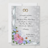 Invitation 50e anniversaire vow renouveau élégante orchidée f (Dos)