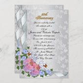 Invitation 50e anniversaire vow renouveau élégante orchidée f (Devant / Derrière)